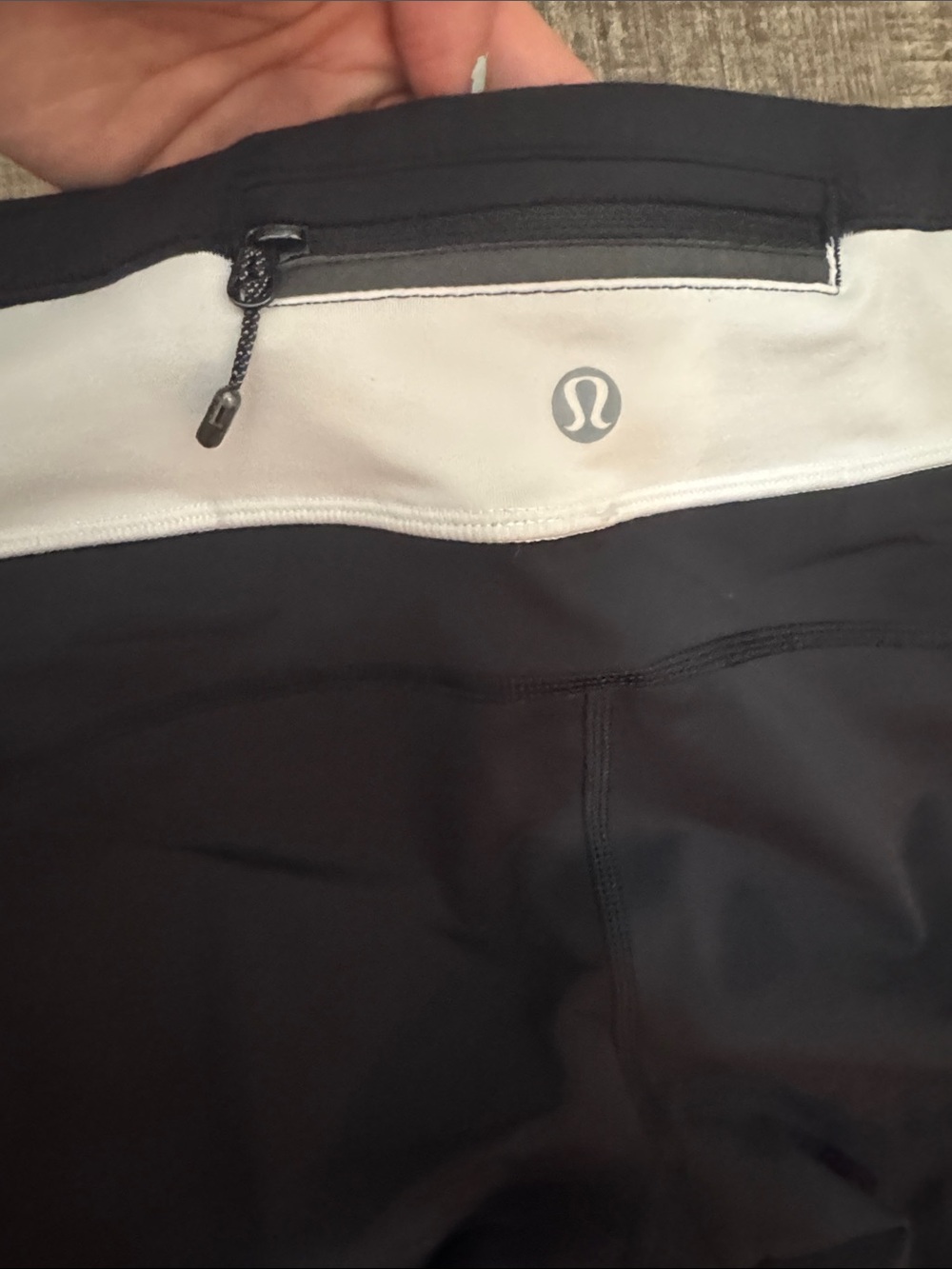 Lululemon Black & White Athletic Leggings- Size 6. - Picture 2 of 4